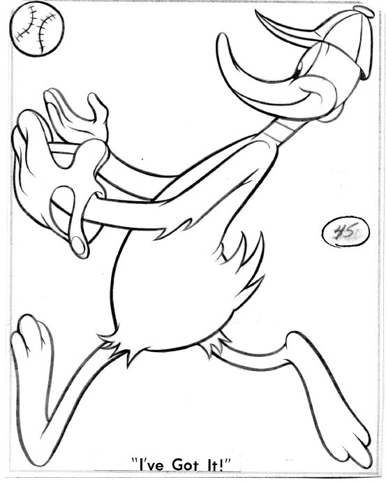 Daffy Duck 1950 coloring book page, in Dwayne Dush's Z - Coloring Book